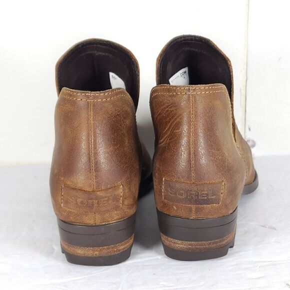 Sorel Women's Lolla II US 8,5 Brown Leather Cut-Out Ankle Booties Boots - Picture 12 of 16